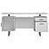 Lawtey Floating Top Office Desk White Gloss by Coaster