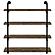 Elmcrest 40-inch Wall Shelf Black and Rustic Oak by Coaster