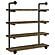 Elmcrest 40-inch Wall Shelf Black and Rustic Oak by Coaster