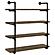 Elmcrest 40-inch Wall Shelf Black and Rustic Oak by Coaster