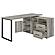 Hertford L-shape Office Desk w/Storage Grey Driftwood by Coaster