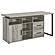 Hertford L-shape Office Desk w/Storage Grey Driftwood by Coaster