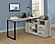 Hertford L-shape Office Desk w/Storage Grey Driftwood by Coaster