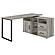 Hertford L-shape Office Desk w/Storage Grey Driftwood by Coaster