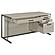 Loomis 4-drawer Rectangular Office Desk Whitewashed Grey and Gunmetal by Coaster