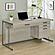 Loomis 4-drawer Rectangular Office Desk Whitewashed Grey and Gunmetal by Coaster