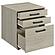 Loomis 3-drawer Square File Cabinet Whitewashed Grey by Coaster
