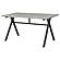 Tatum Rectangular Writing Desk Cement and Gunmetal by Coaster