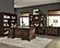 Hartshill Executive Desk w/File Cabinets Burnished Oak by Coaster