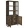 Millbrook 2-door Bookcase Rustic Oak Herringbone and Gunmetal by Coaster