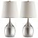 Tenya Empire Shade Table Lamps Silver and Chrome (Set of 2) by Coaster