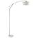 Moniz Adjustable Arched Arm Floor Lamp Chrome and White by Coaster