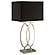 Izuku Rectangular Shade Table Lamp Black and Brushed Nickel by Coaster