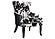 Trea Cowhide Print Accent Chair Black and White by Coaster