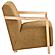 Diego Upholstered Accent Arm Chair w/Wood Arms Honey by Coaster