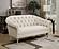 Billie Tufted Back Settee w/Roll Arm Natural by Coaster