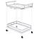 Jefferson 2-tier Glass Serving Cart Clear by Coaster