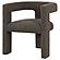 Petra Boucle Upholstered Accent Side Chair Chocolate Brown by Coaster