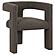 Petra Boucle Upholstered Accent Side Chair Chocolate Brown by Coaster