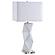Camie Geometric Ceramic Base Table Lamp White by Coaster