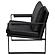 Rosalind Upholstered Track Arms Accent Chair Black and Gummetal by Coaster