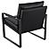 Rosalind Upholstered Track Arms Accent Chair Black and Gummetal by Coaster