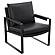 Rosalind Upholstered Track Arms Accent Chair Black and Gummetal by Coaster
