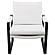 Rosalind Upholstered Track Arms Accent Chair White and Gummetal by Coaster