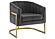 Alamor Tufted Barrel Accent Chair Dark Grey and Gold by Coaster