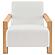 Fitzroy Boucle Upholstered Accent Arm Chair Ivory by Coaster