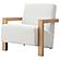 Fitzroy Boucle Upholstered Accent Arm Chair Ivory by Coaster