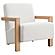 Fitzroy Boucle Upholstered Accent Arm Chair Ivory by Coaster