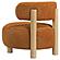 Zonie Boucle Upholstered Barrel Back Accent Chair Orange by Coaster