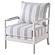Blanchett Upholstered Accent Chair w/Spindle Accent White and Navy by Coaster