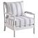 Blanchett Upholstered Accent Chair w/Spindle Accent White and Navy by Coaster