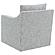 Winter Upholstered Sloped Arm Accent Swivel Chair Grey by Coaster