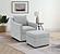 Winter Upholstered Sloped Arm Accent Swivel Chair Grey by Coaster