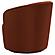 Joyce Sloped Arms Swivel Chair Burnt Orange by Coaster