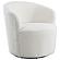 Joyce Upholstered Swivel Barrel Chair White by Coaster