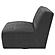 Cobie Upholstered Swivel Armless Chair Dark Charcoal by Coaster