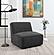 Cobie Upholstered Swivel Armless Chair Dark Charcoal by Coaster