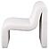 Drayton Upholstered Curved Armless Accent Chair Ivory by Coaster