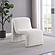 Drayton Upholstered Curved Armless Accent Chair Ivory by Coaster