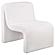 Drayton Upholstered Curved Armless Accent Chair Ivory by Coaster