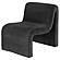 Drayton Upholstered Curved Armless Accent Chair Black by Coaster