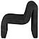 Drayton Upholstered Curved Armless Accent Chair Black by Coaster