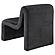 Drayton Upholstered Curved Armless Accent Chair Black by Coaster