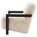 Fitzroy Faux Fur Upholstered Chair Solid Wood Arms Latte by Coaster