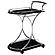 Elfman 2-shelve Serving Cart Chrome and Black by Coaster
