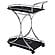 Elfman 2-shelve Serving Cart Chrome and Black by Coaster
